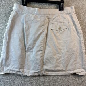 Vintage J. Crew Skirt Women's 10 (Fits 29x16) Beige Chino Preppy Pockets